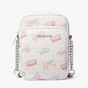 NWT Jet Set Medium Printed Signature Logo Crossbody Bag